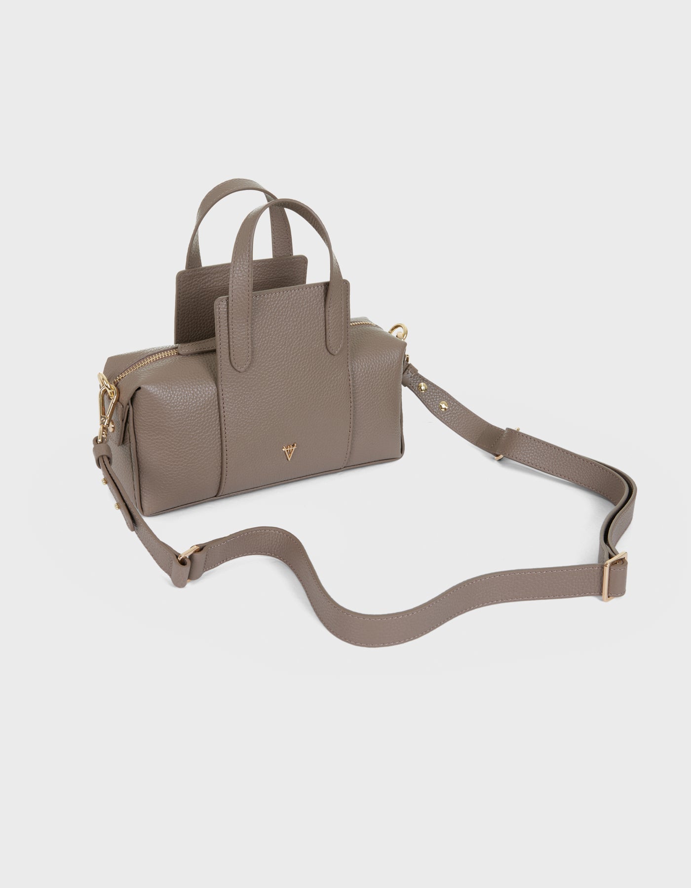Hiva Atelier | Onsra Cylinder Crossbody Bag VİZON | Her Tarza Uygun Deri Aksesuarlar