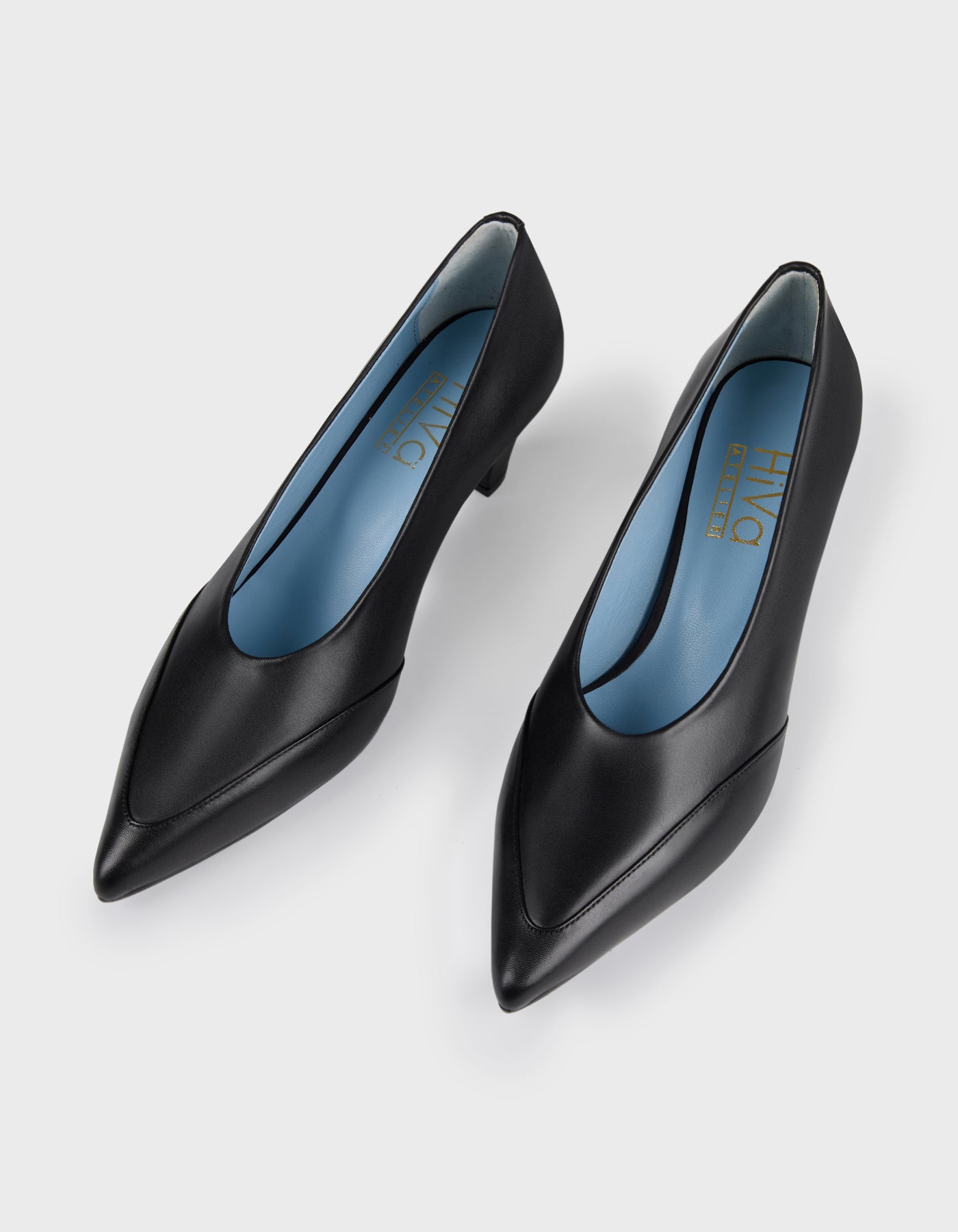 Hiva Atelier | Leather Pointed Toe Heels Black | Her Tarza Uygun Deri Aksesuarlar
