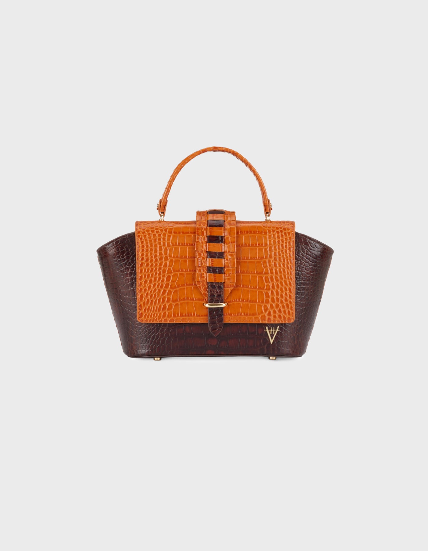 HiVa Atelier | Ventus Shoulder Bag BURNT ORANGE & CHOCOLATE | Her Tarza Uygun Deri Aksesuarlar