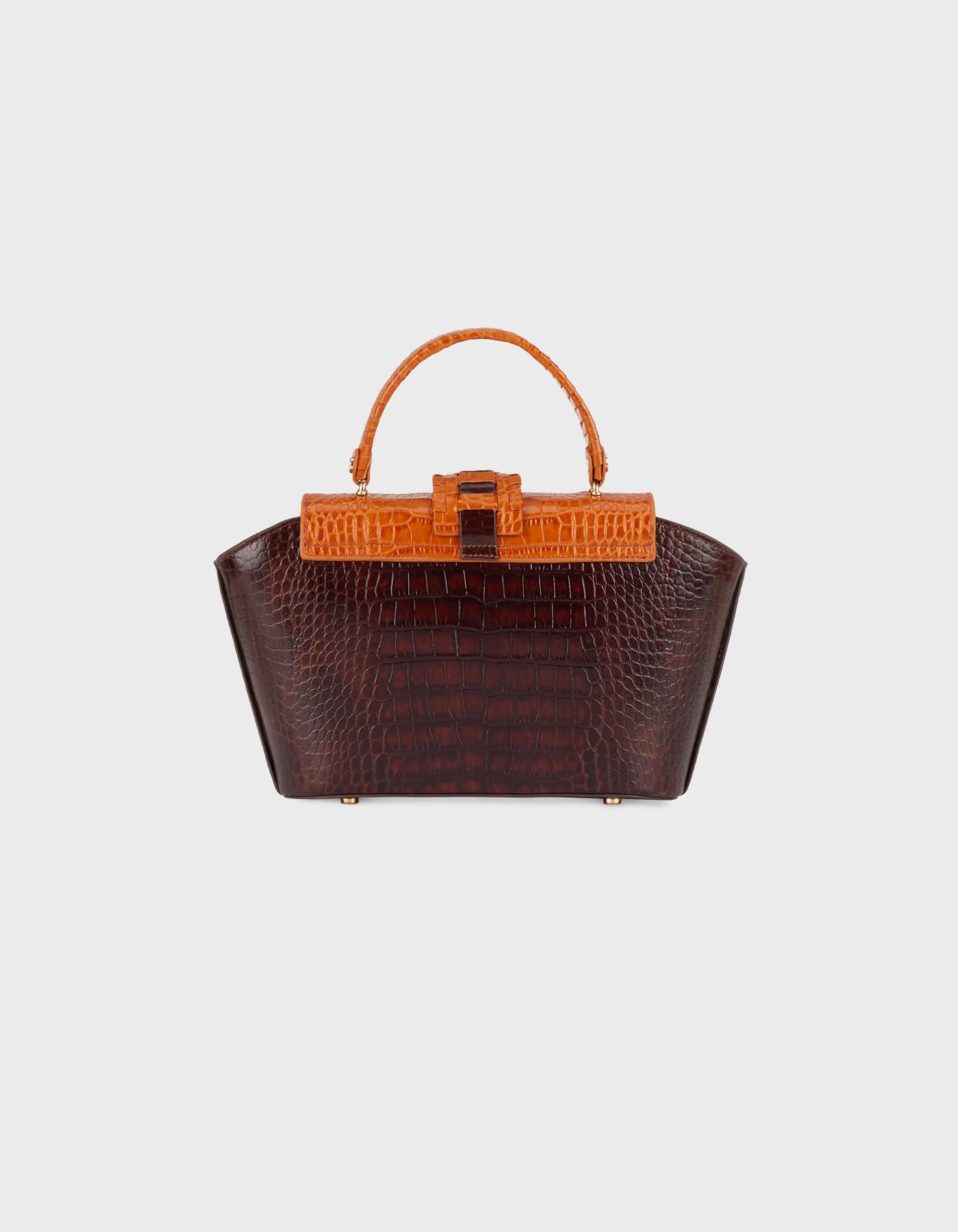 HiVa Atelier | Ventus Shoulder Bag BURNT ORANGE & CHOCOLATE | Her Tarza Uygun Deri Aksesuarlar