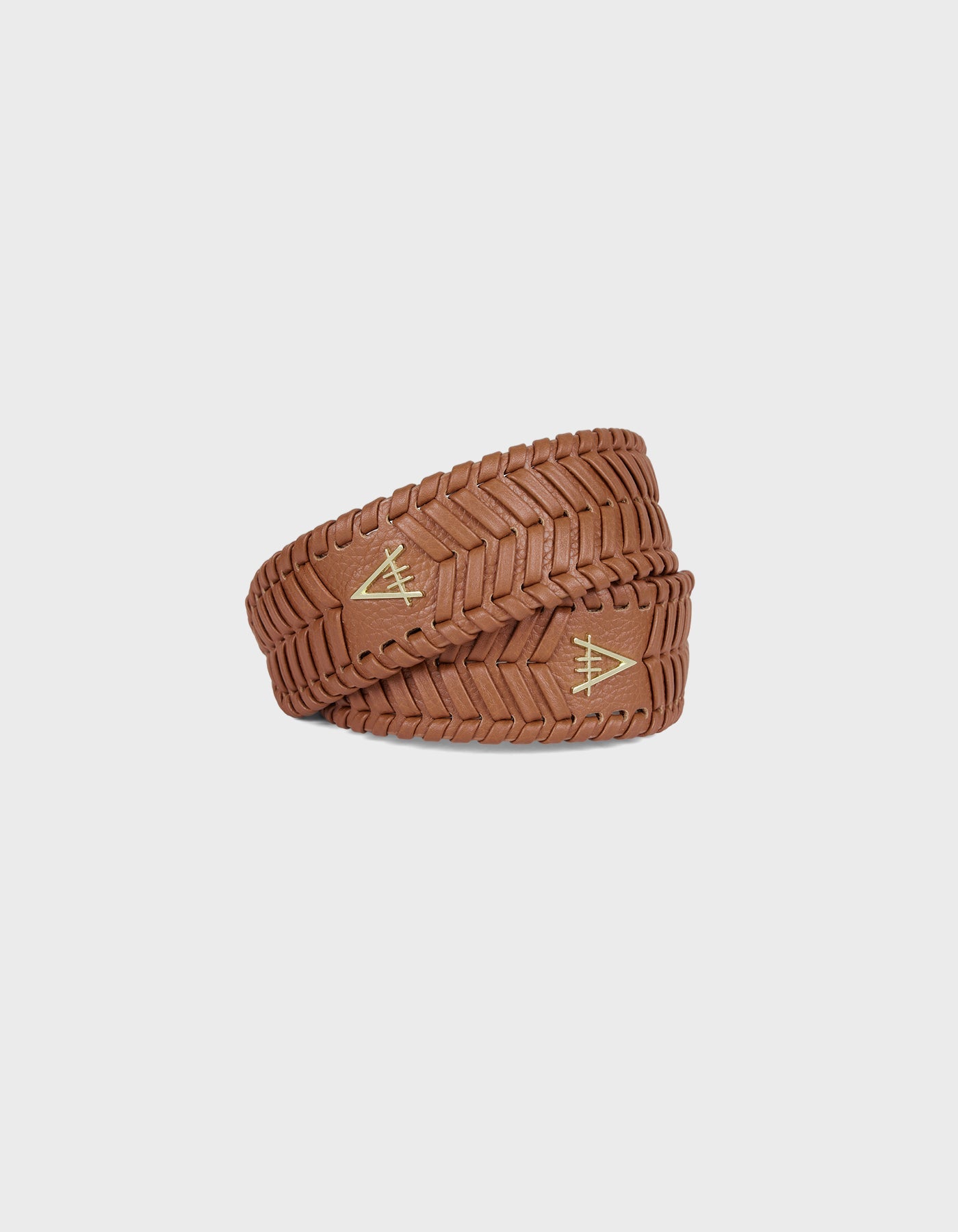 Hiva Atelier | Woven Detail Leather Strap WOOD | Her Tarza Uygun Deri Aksesuarlar