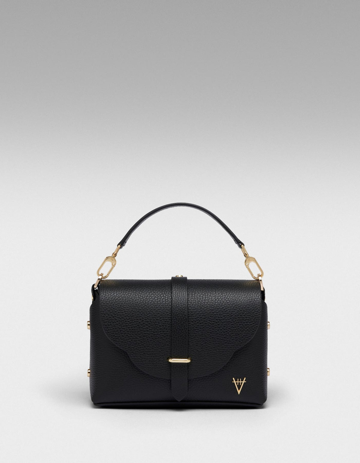 HiVa Atelier | Harmonia Shoulder Bag Black Heavy Grain | Her Tarza Uygun Deri Aksesuarlar