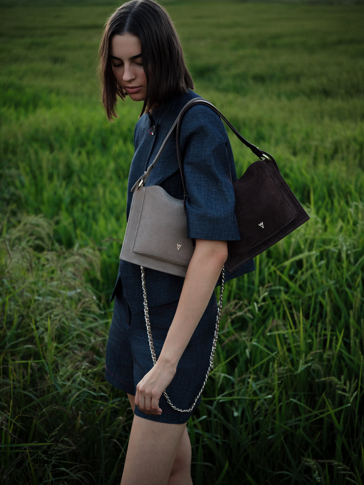 HiVa Atelier | Dalia Mini Sleek & Square Shoulder Bag | Her Tarza Uygun Deri Aksesuarlar