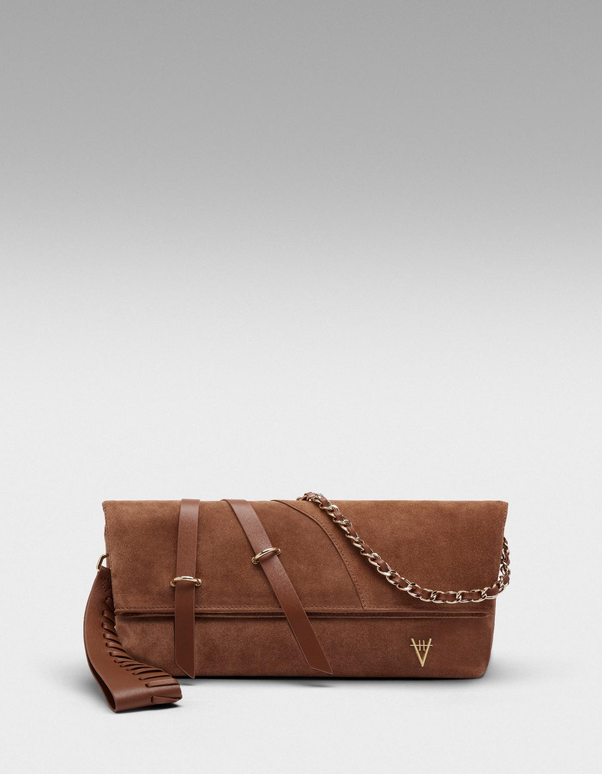 HiVa Atelier | Arlette Clutch & Chain Bag Wood Suede | Her Tarza Uygun Deri Aksesuarlar