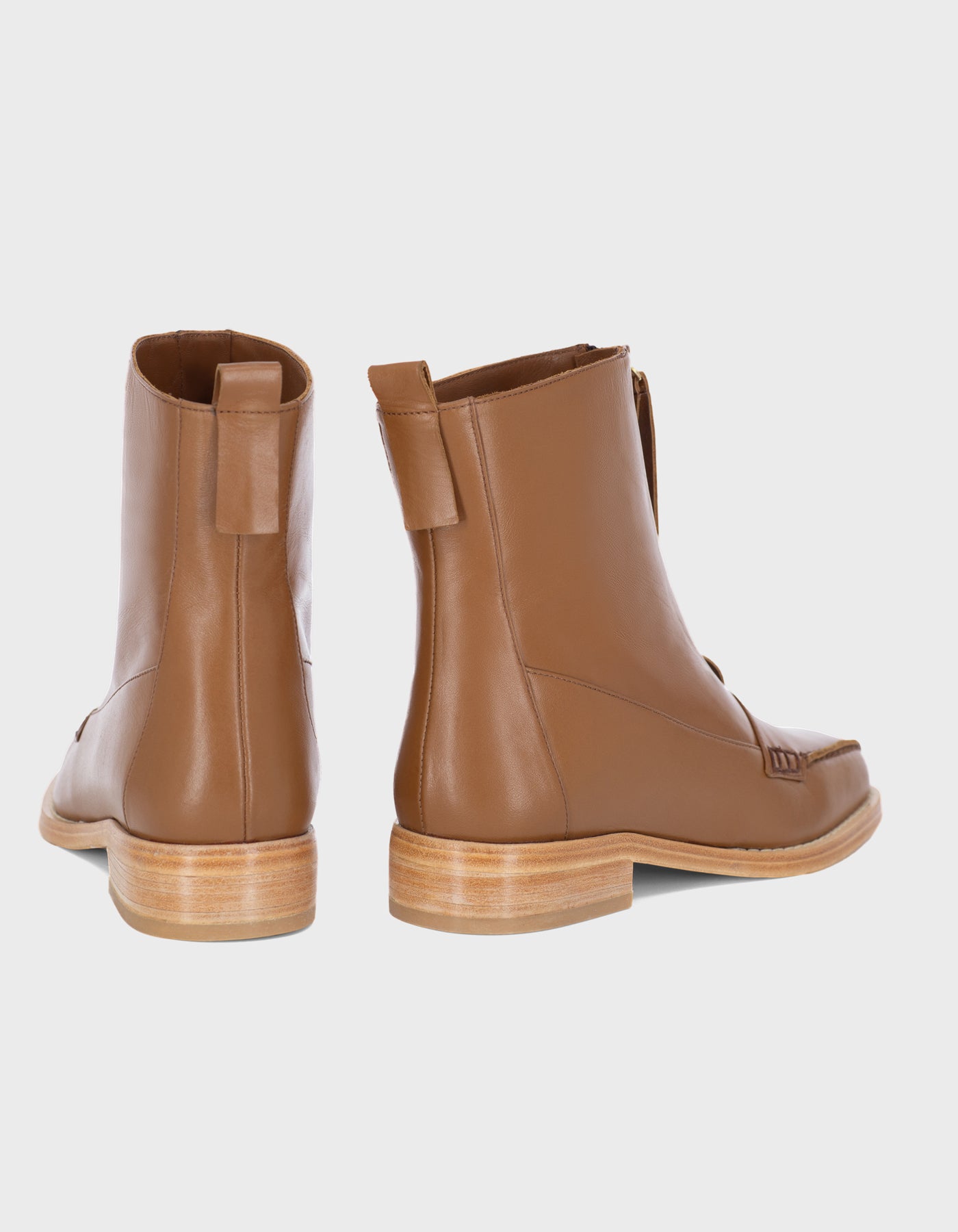 Block Detail Ankle Boots