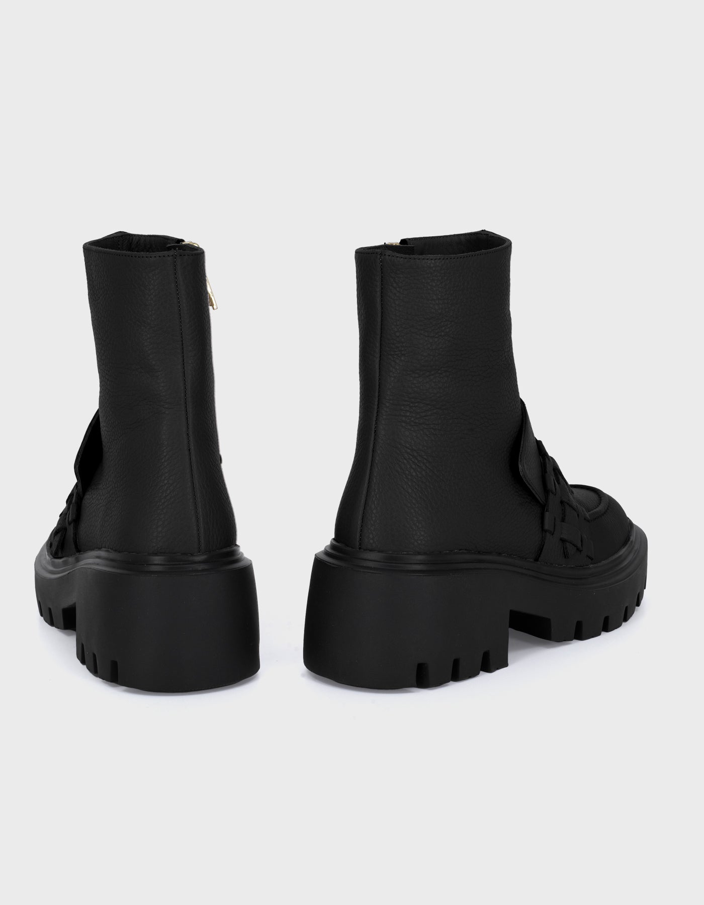 Woven Detail Ankle Boots