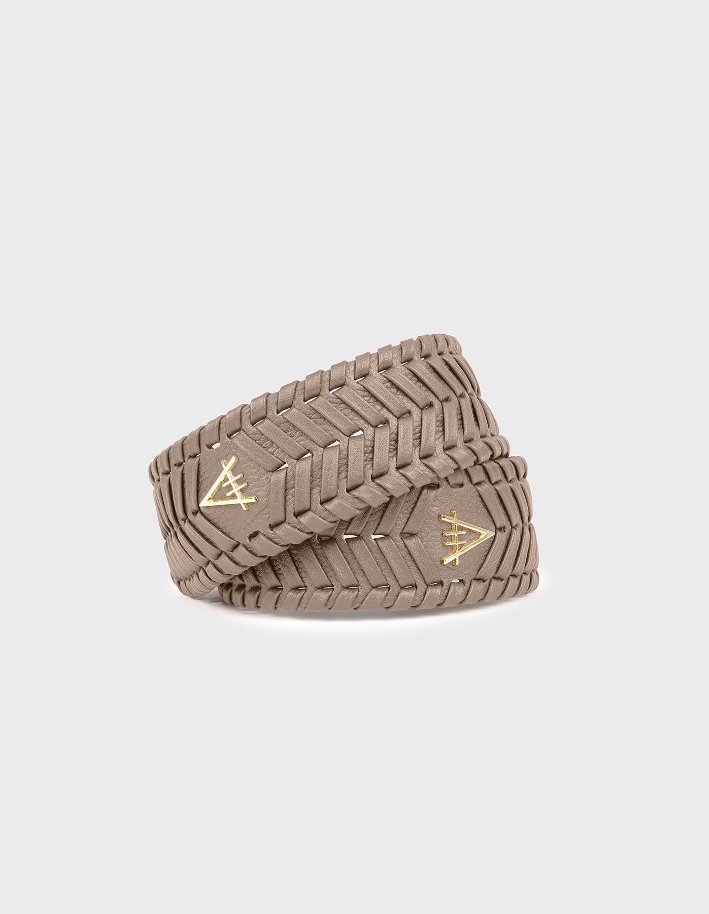 Hiva Atelier | Woven Detail Leather Strap MINK | Her Tarza Uygun Deri Aksesuarlar