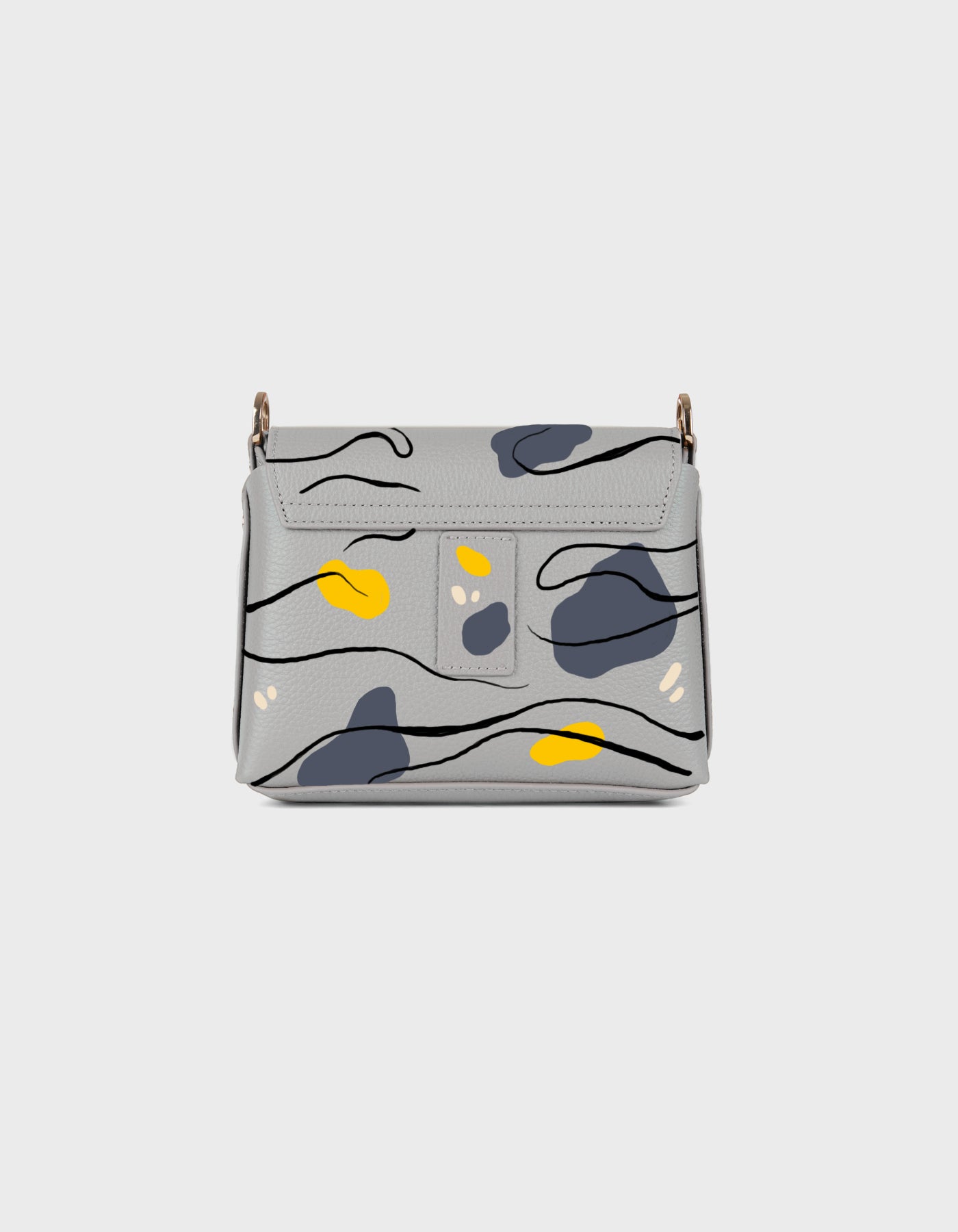 HiVa Atelier | Mini Mare Shoulder Bag - Hand-Painted Black Parrot Tulips | Her Tarza Uygun Deri Aksesuarlar