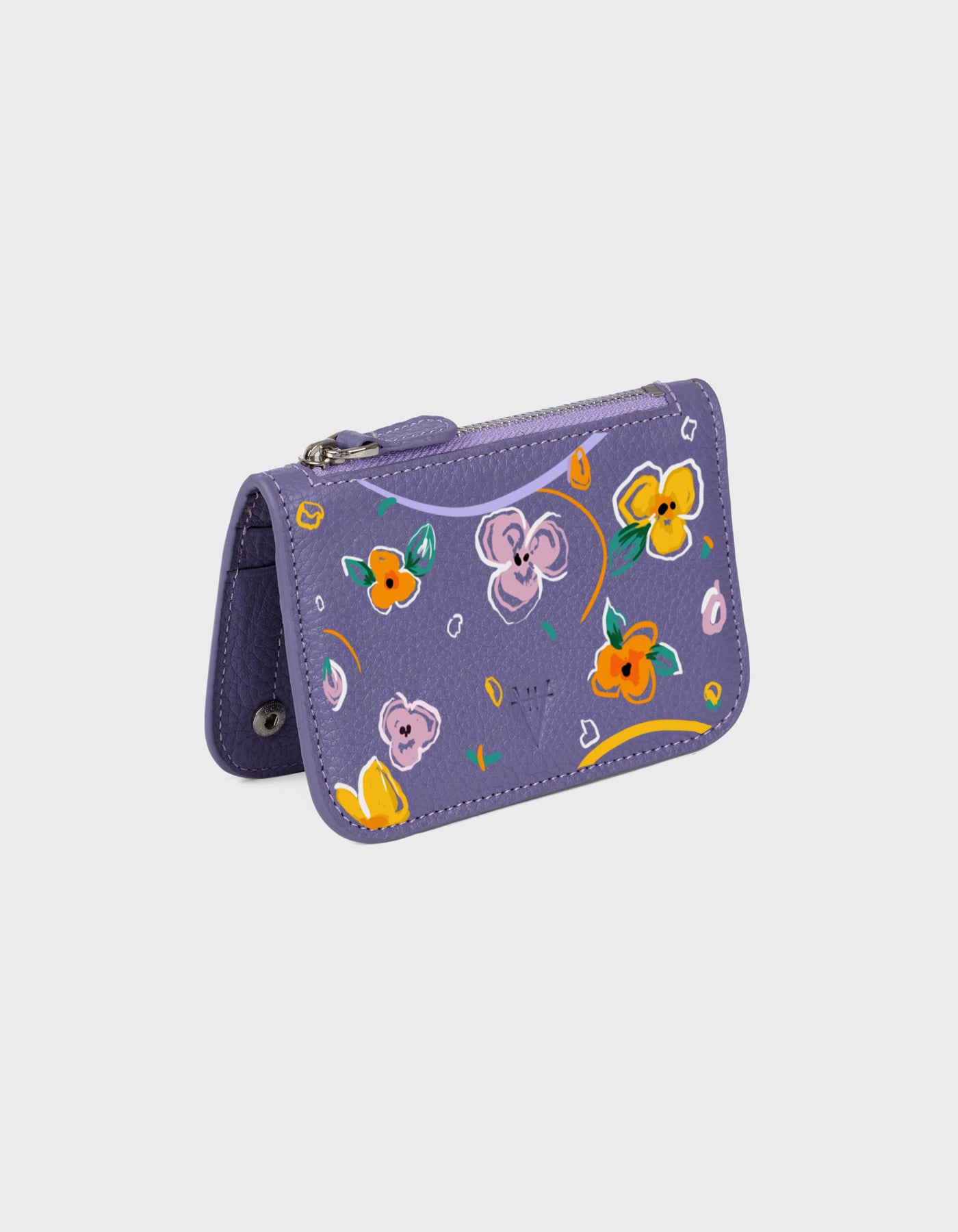 Hiva Atelier | Alae Coin Purse & Card Holder - Hand-Painted Black Dream Echoes | Her Tarza Uygun Deri Aksesuarlar