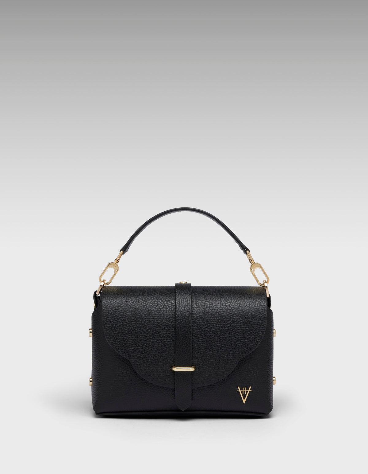 HiVa Atelier | Harmonia Shoulder Bag Black Heavy Grain | Her Tarza Uygun Deri Aksesuarlar