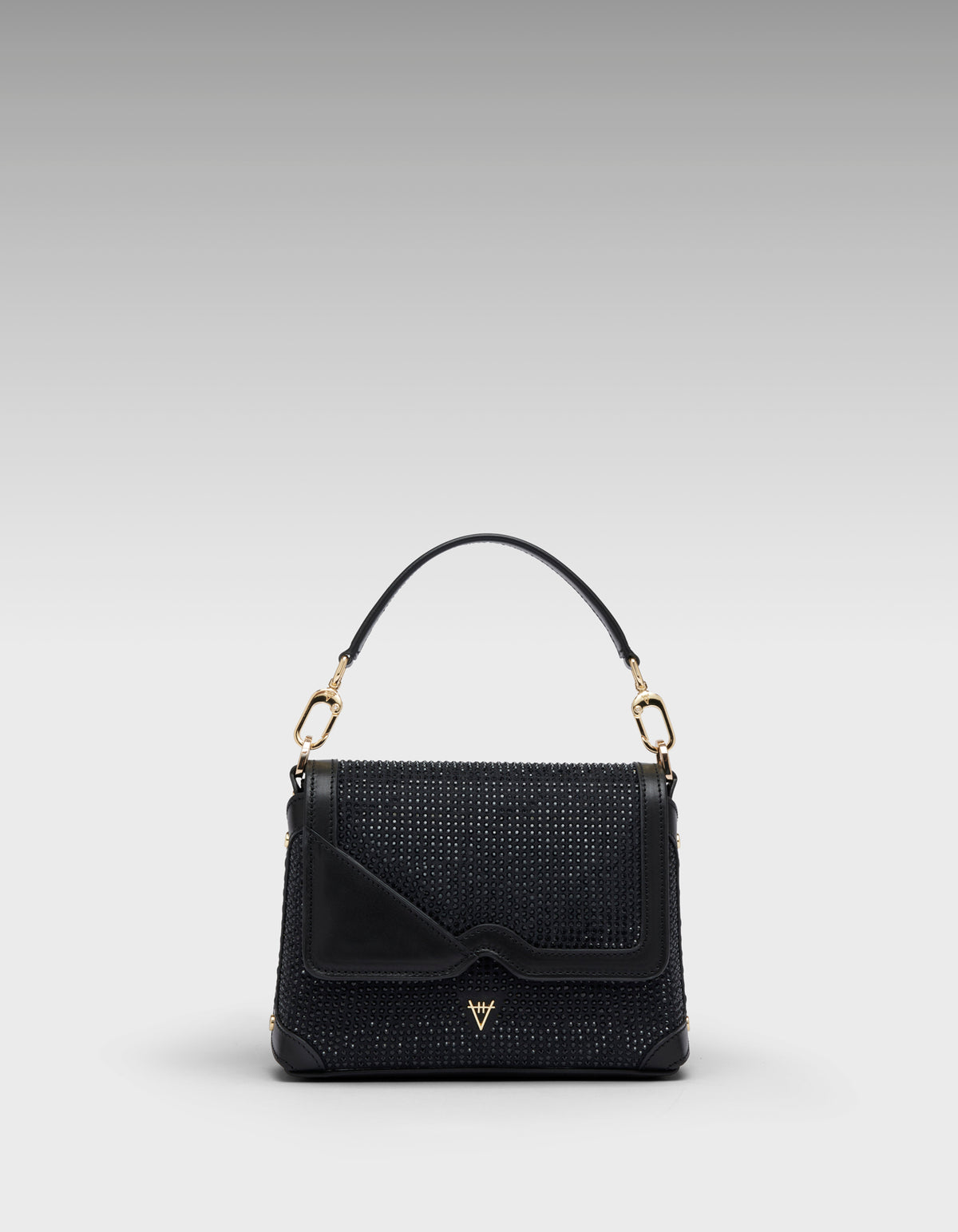 HiVa Atelier | Mare Mini Shoulder Bag Black Crystal | Her Tarza Uygun Deri Aksesuarlar