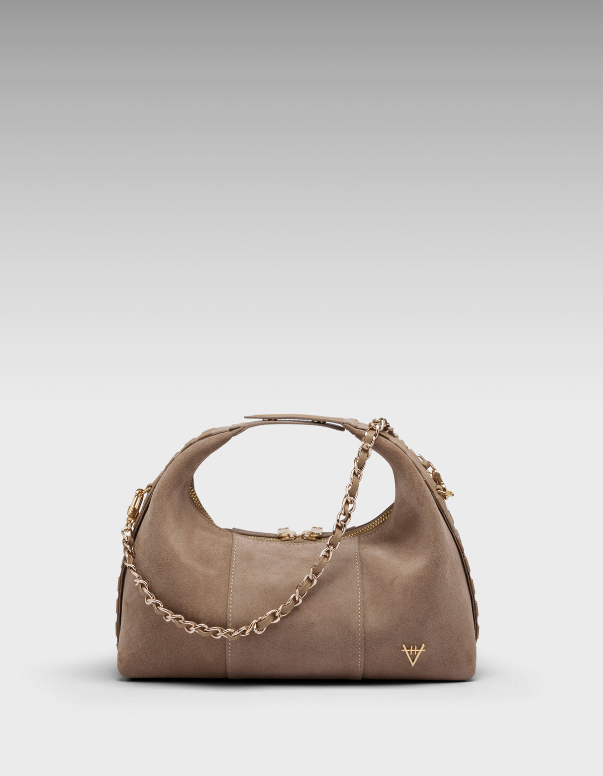 HiVa Atelier | Midi Croissant Bag Grey | Her Tarza Uygun Deri Aksesuarlar