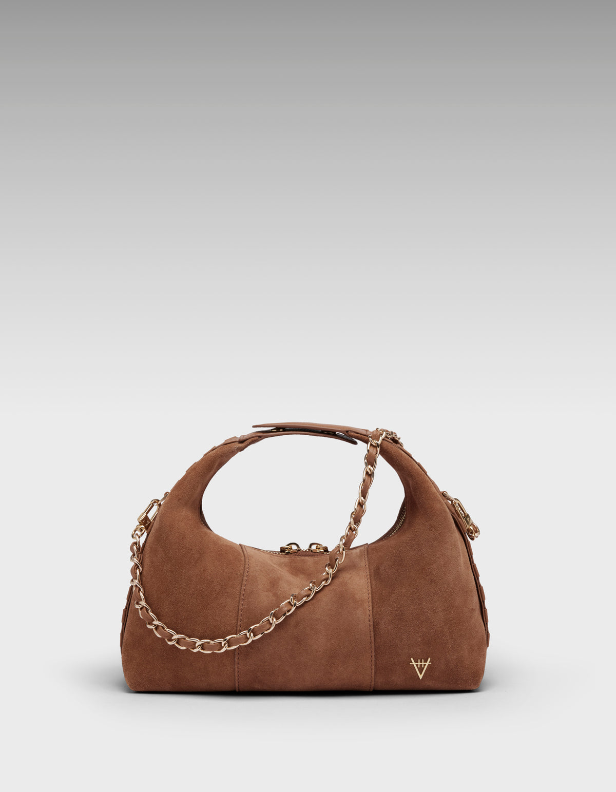 HiVa Atelier | Midi Croissant Bag Wood Wood Suede | Her Tarza Uygun Deri Aksesuarlar