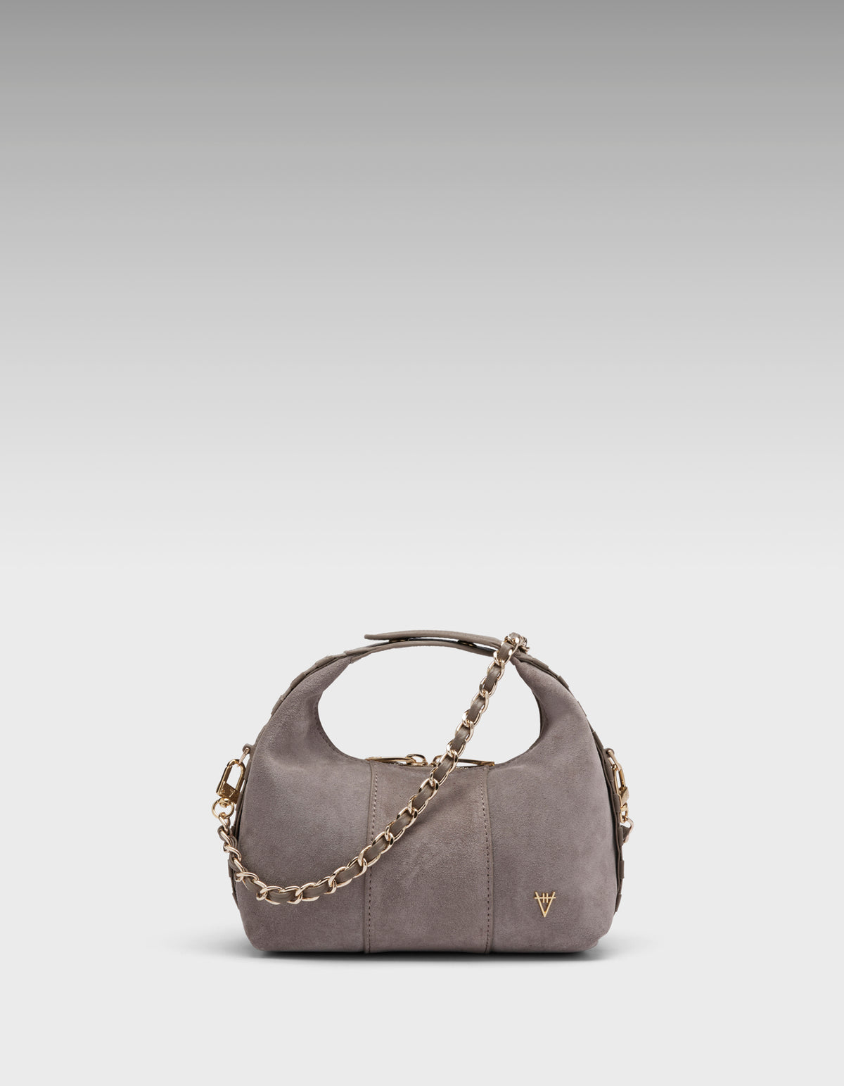 HiVa Atelier | Mini Croissant Grey | Her Tarza Uygun Deri Aksesuarlar