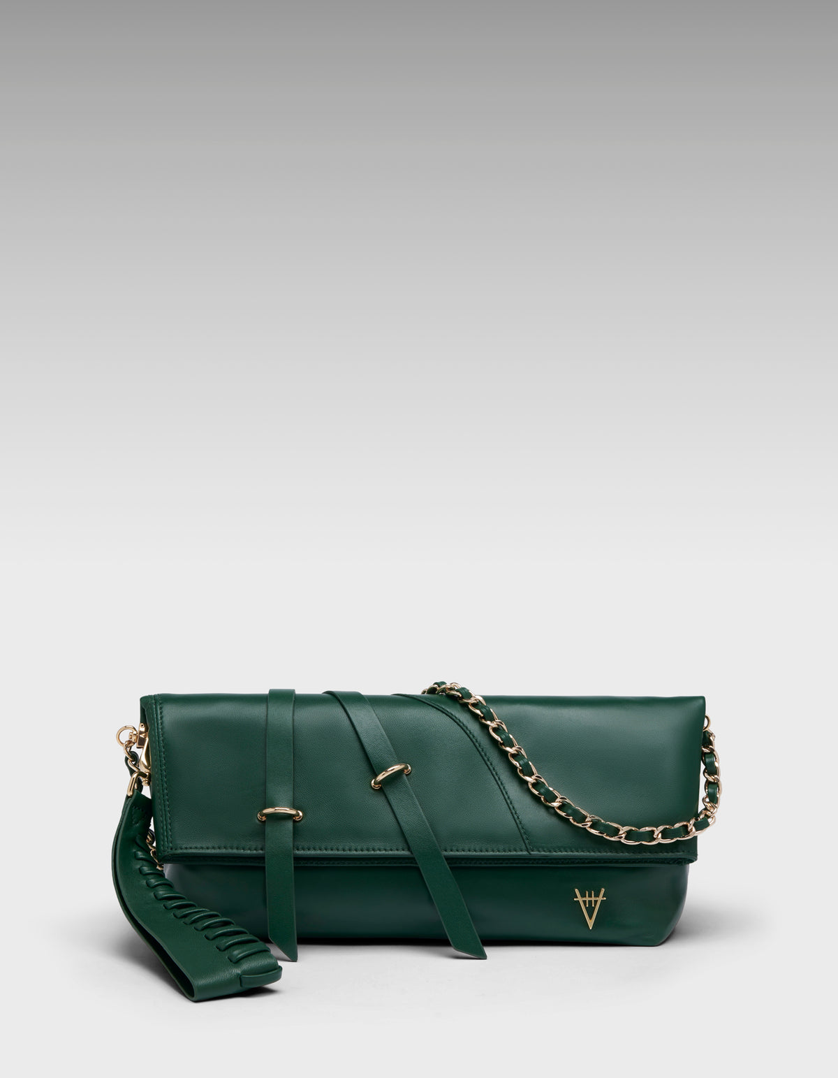 HiVa Atelier | Arlette Clutch & Chain Bag Deep Emerald | Her Tarza Uygun Deri Aksesuarlar