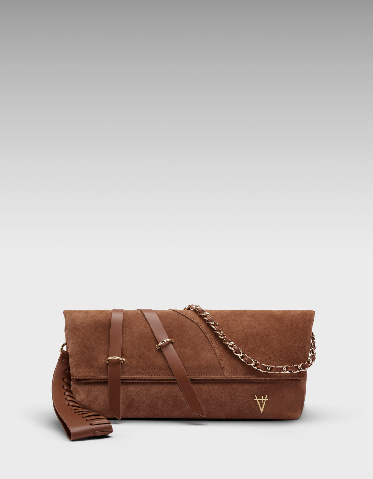 HiVa Atelier | Arlette Clutch & Chain Bag Wood Suede | Her Tarza Uygun Deri Aksesuarlar