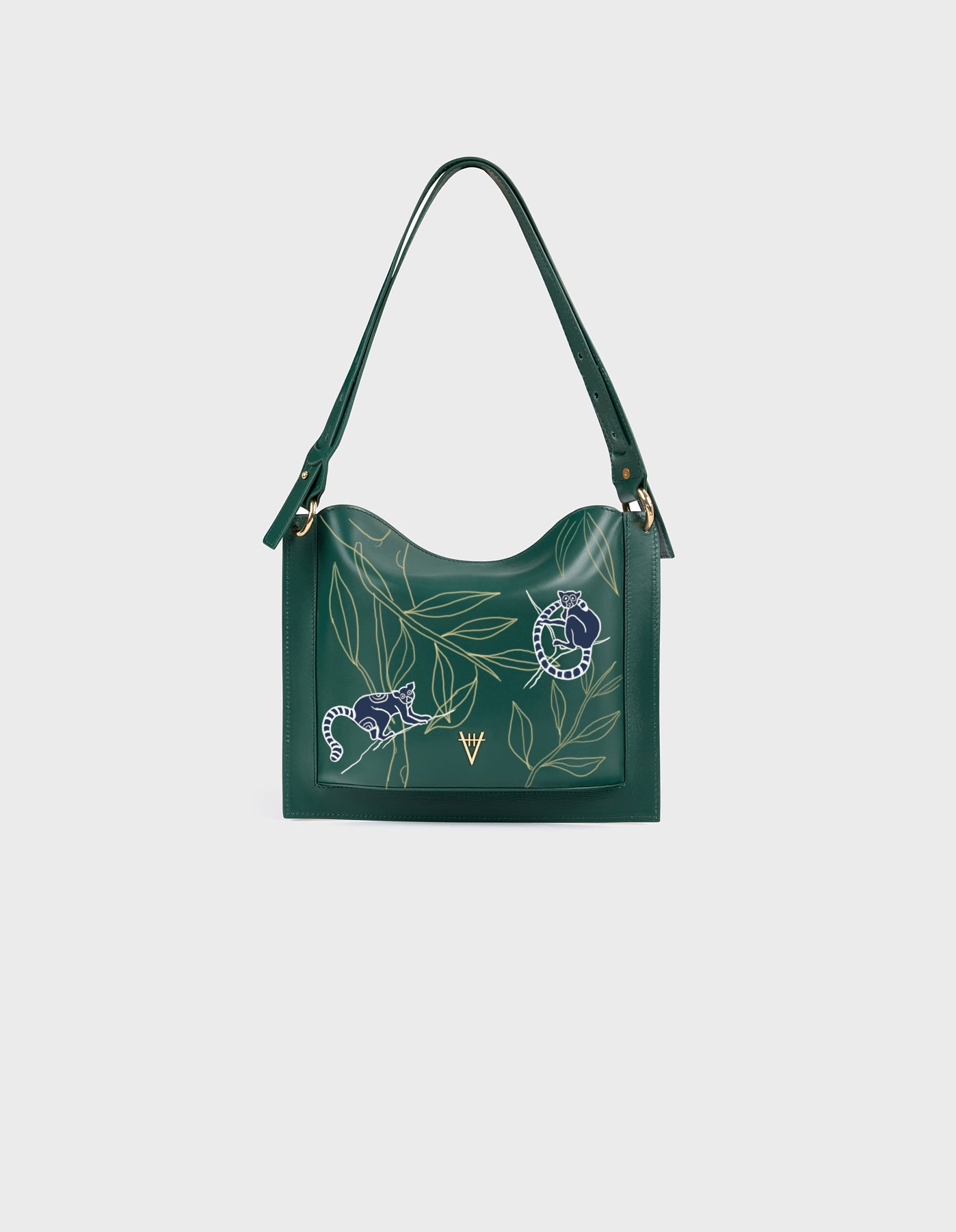 Dalia Sleek & Square Shoulder Bag - Hand-Painted