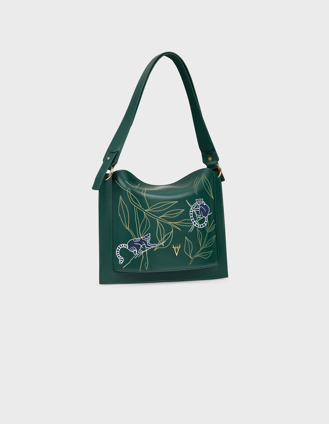 Dalia Sleek & Square Shoulder Bag - Hand-Painted