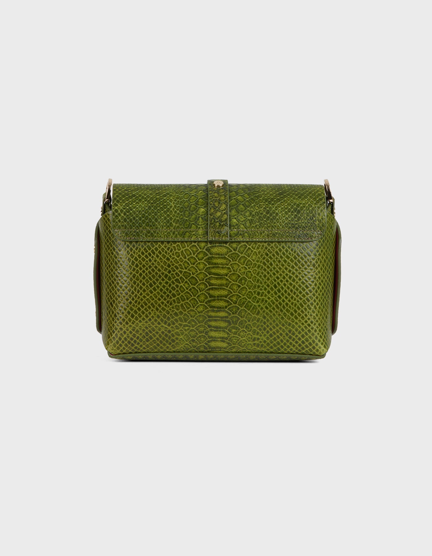 Hiva Atelier | Harmonia Shoulder Bag Snake Effect Olive | Her Tarza Uygun Deri Aksesuarlar