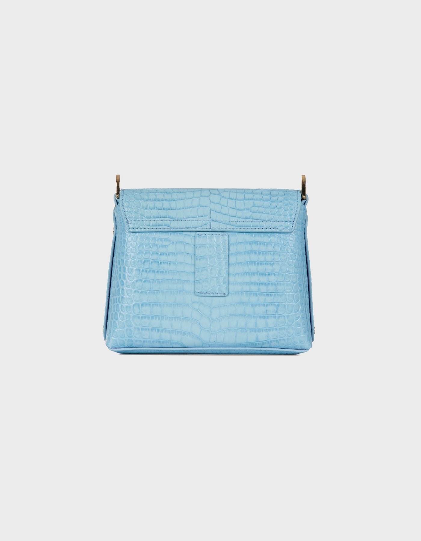 HiVa Atelier - Mini Mare Shoulder Bag Croco Effect Tranquil Blue