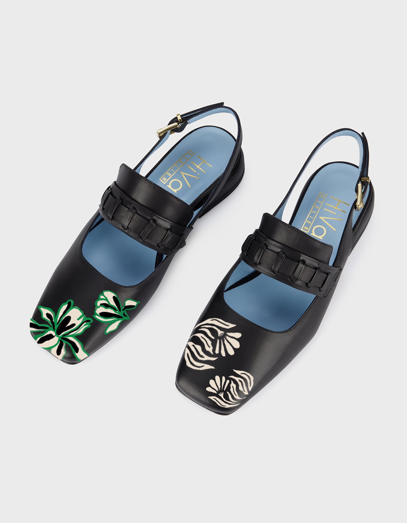 Mary Jane Flat - Hand-Painted