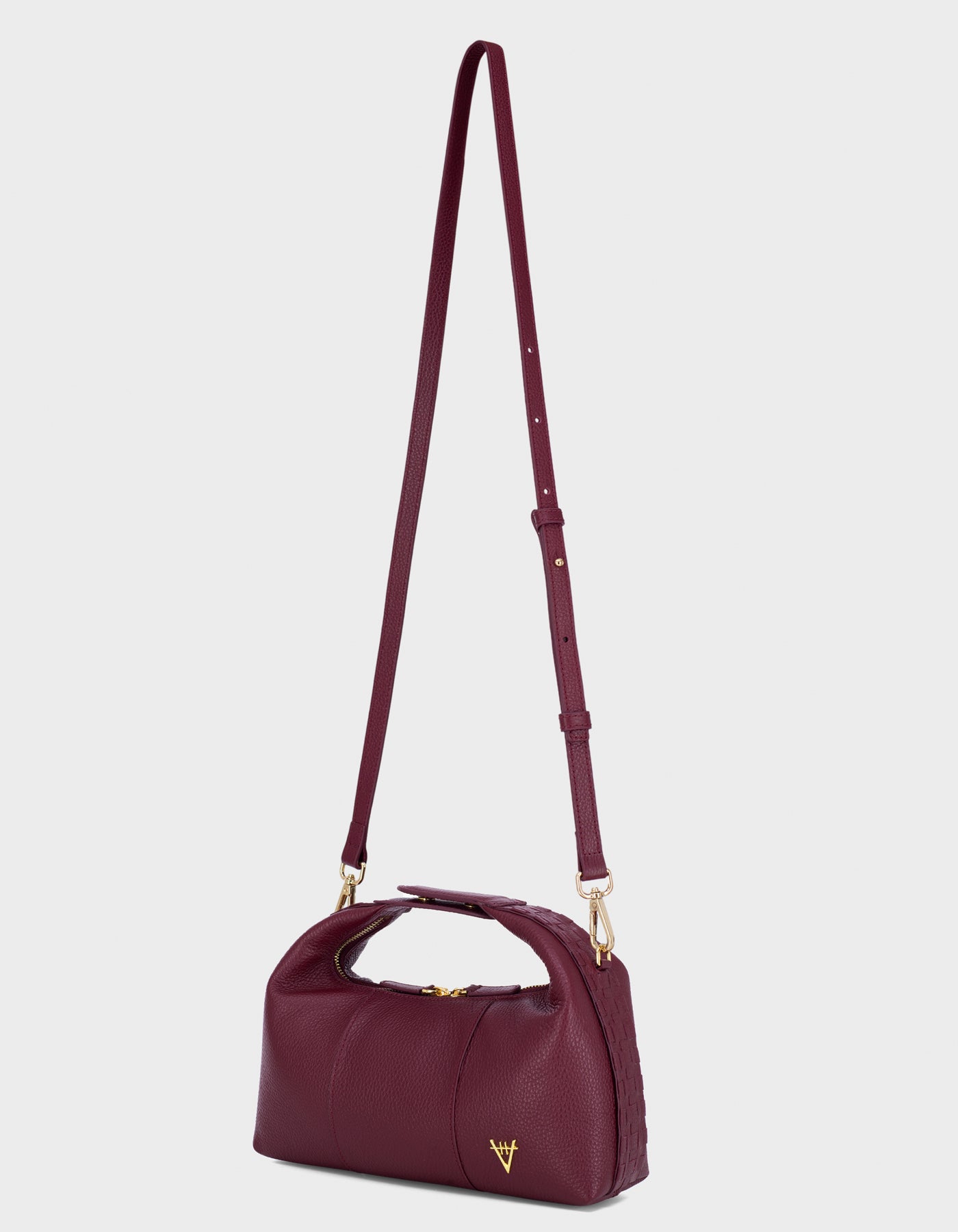 HiVa Atelier | Midi Croissant Bag Burgundy | Her Tarza Uygun Deri Aksesuarlar