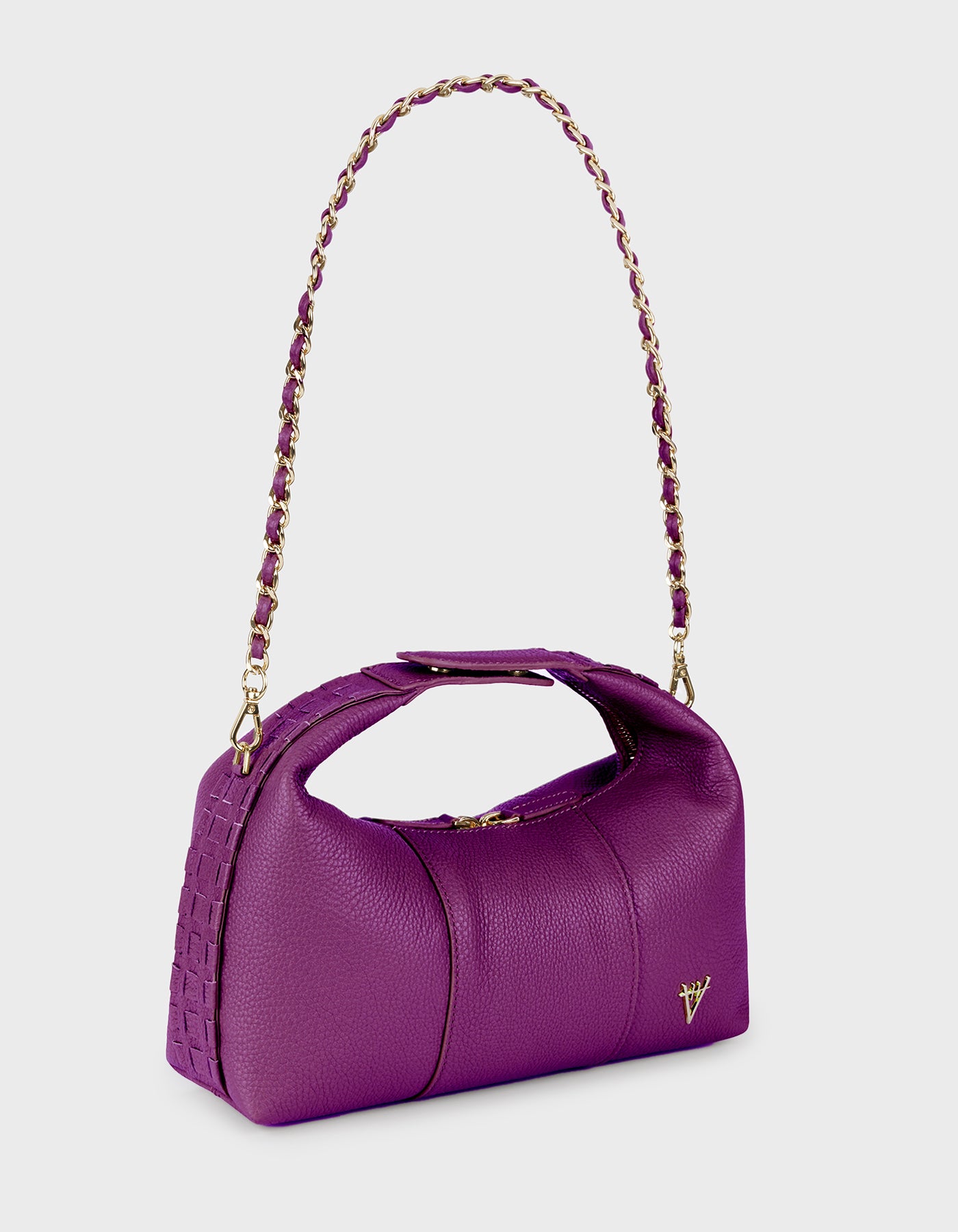 HiVa Atelier | Midi Croissant Bag Midnight Plum | Her Tarza Uygun Deri Aksesuarlar