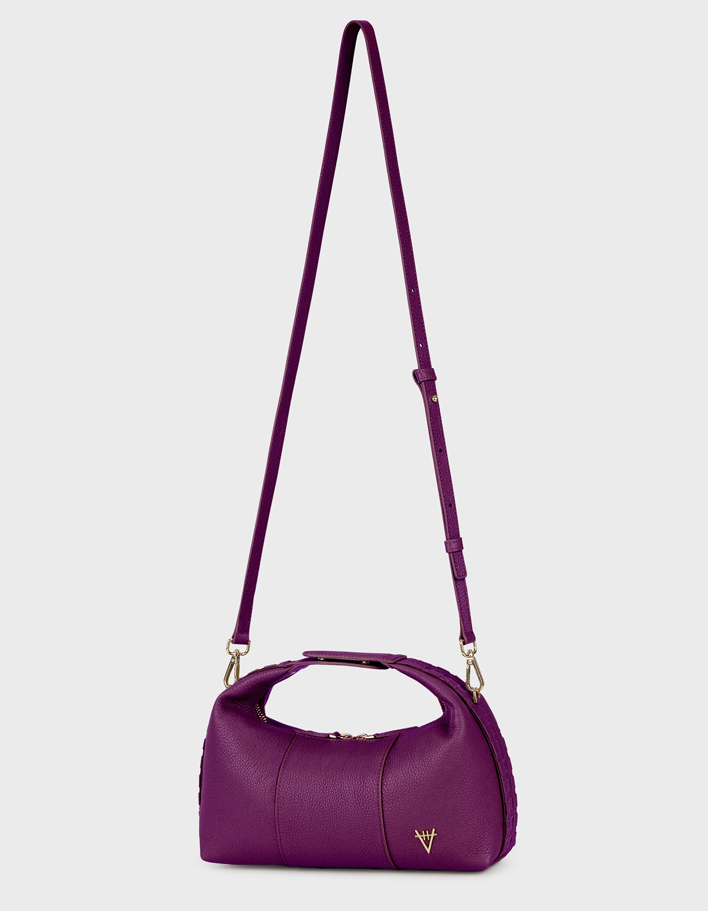 HiVa Atelier | Midi Croissant Bag Midnight Plum | Her Tarza Uygun Deri Aksesuarlar