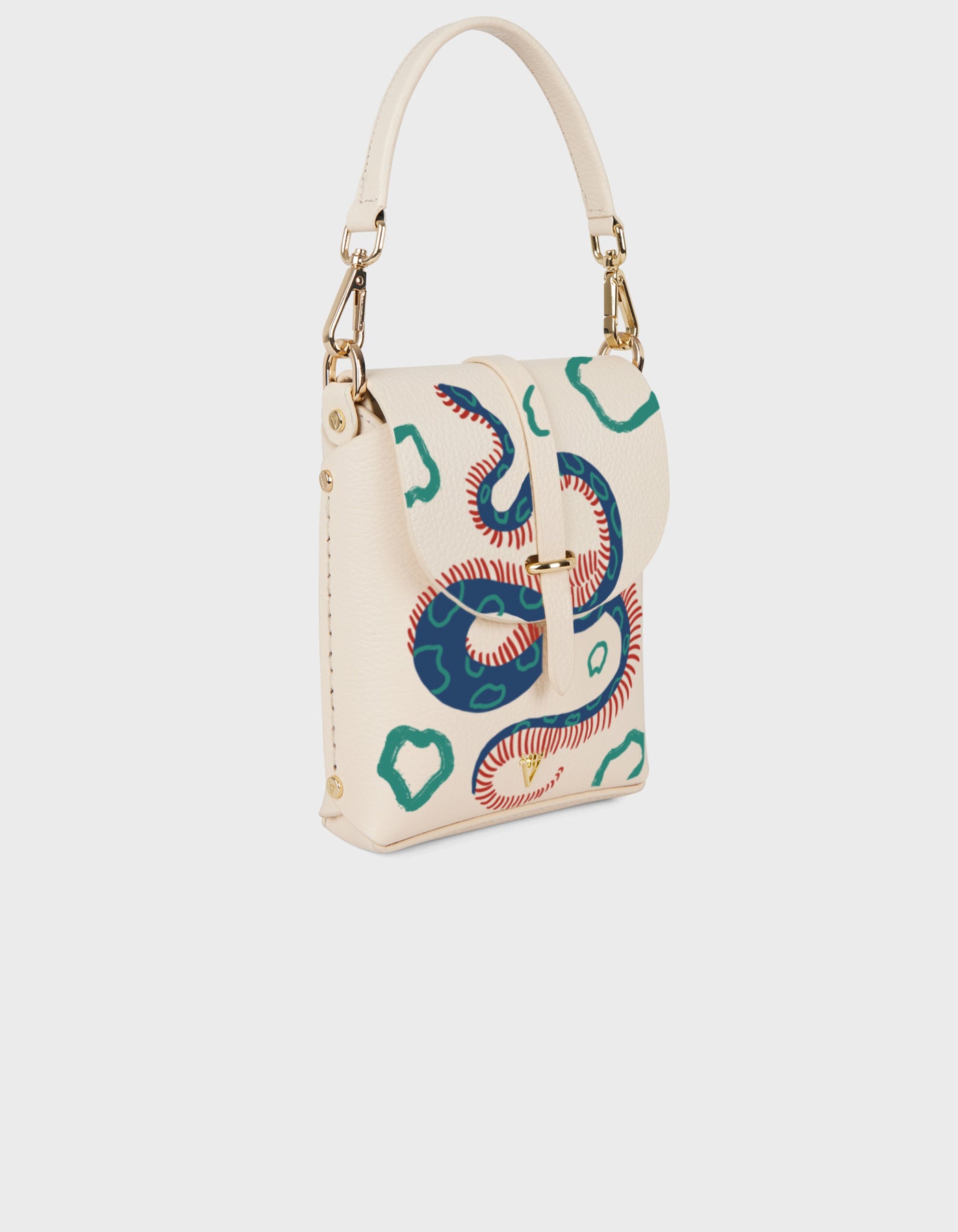 Hiva Atelier | Mini Astrum Shoulder Bag - Hand-Painted Bone Dream Echoes | Her Tarza Uygun Deri Aksesuarlar