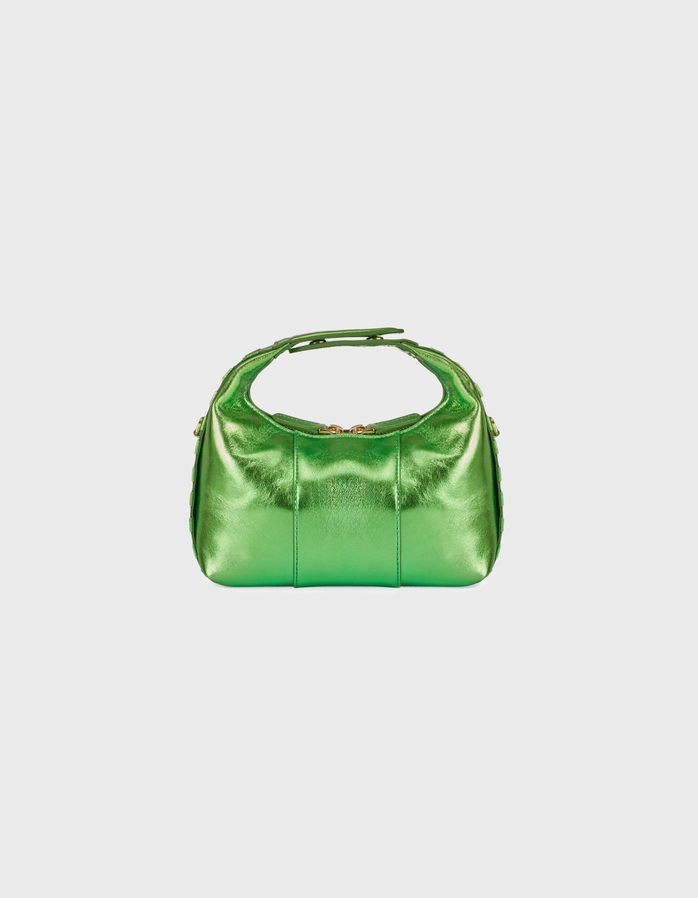 Hiva Atelier - Mini Croissant Metallic Crinkled Green