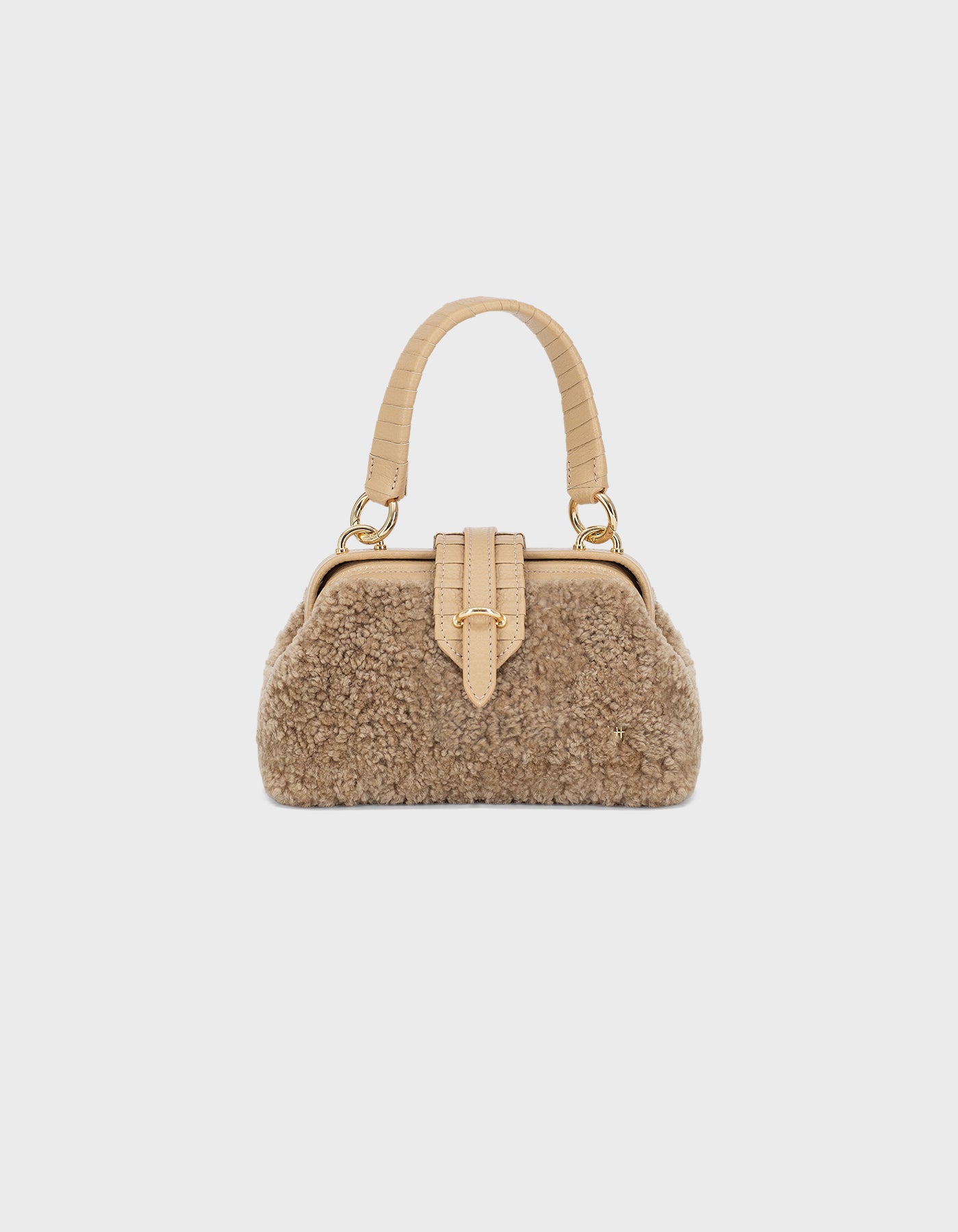 HiVa Atelier | Mini Nubes Doctor Bag Shearling Biscuit | Her Tarza Uygun Deri Aksesuarlar