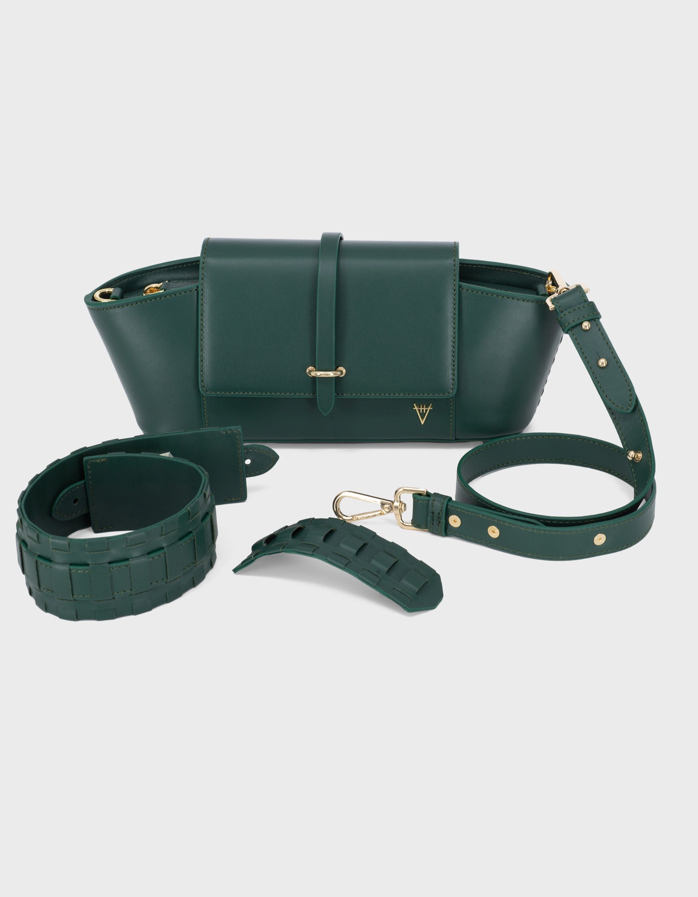 HiVa Atelier | Navis Shoulder Bag Deep Emerald | Her Tarza Uygun Deri Aksesuarlar