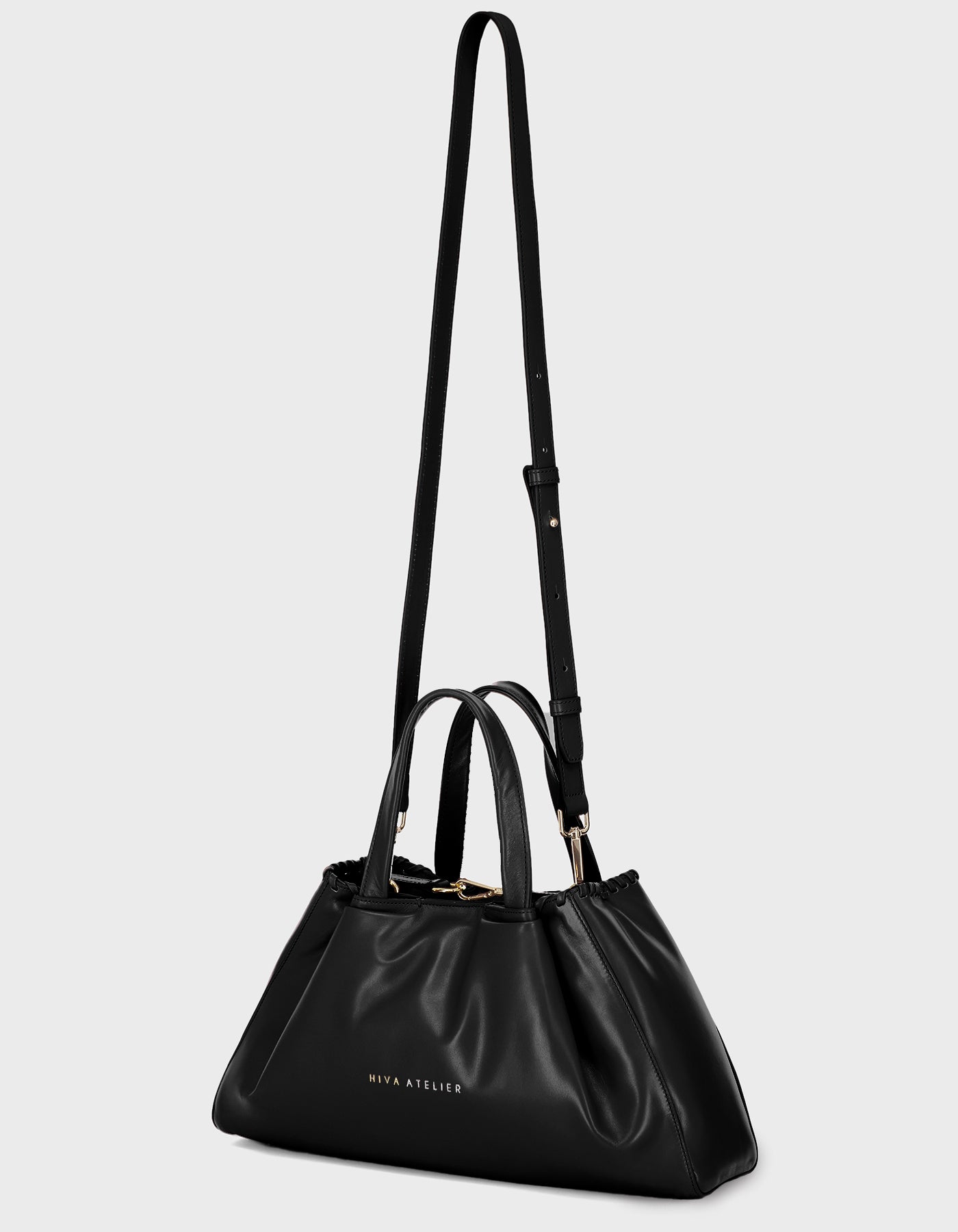 Hiva Atelier | Nubi Pedded Shoulder Bag Black | Her Tarza Uygun Deri Aksesuarlar