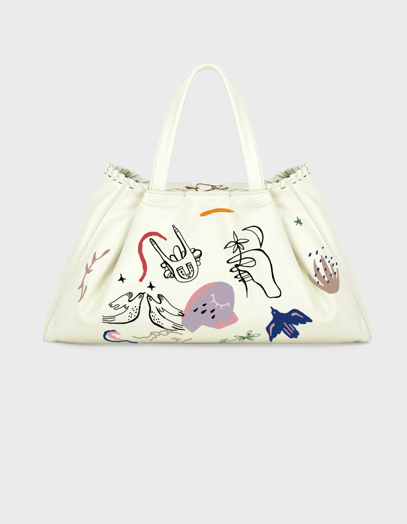 Nubi Pedded Shoulder Bag - Hand-Painted