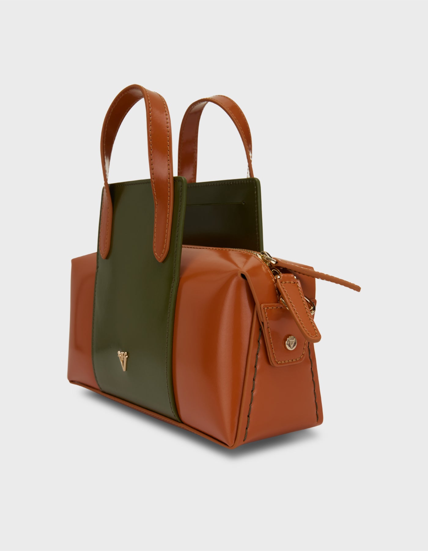 Hiva Atelier | Onsra Cylinder Shoulder Bag Burnt Orange Olive | Her Tarza Uygun Deri Aksesuarlar