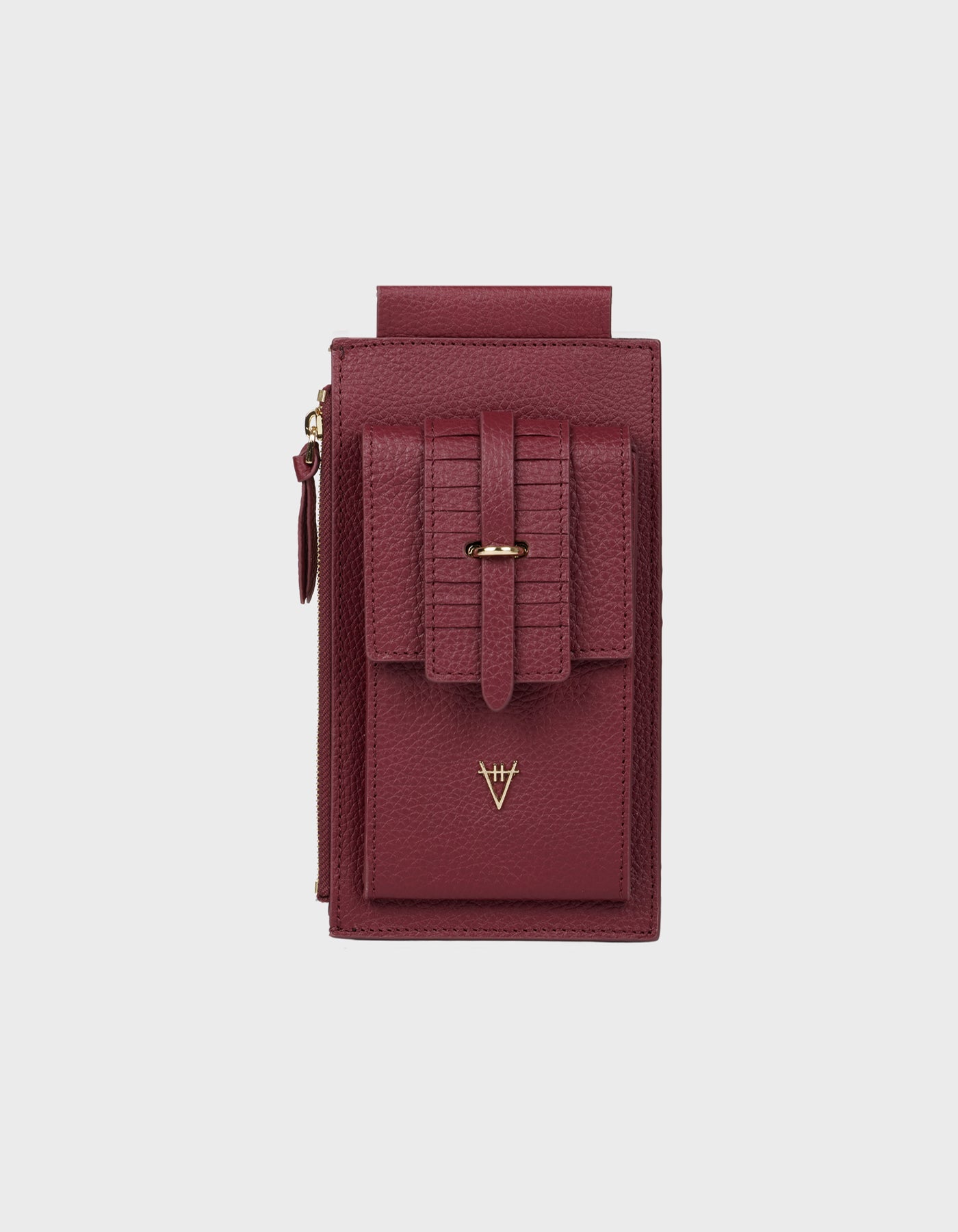 HiVa Atelier | Crossbody Phone Bag Burgundy | Her Tarza Uygun Deri Aksesuarlar