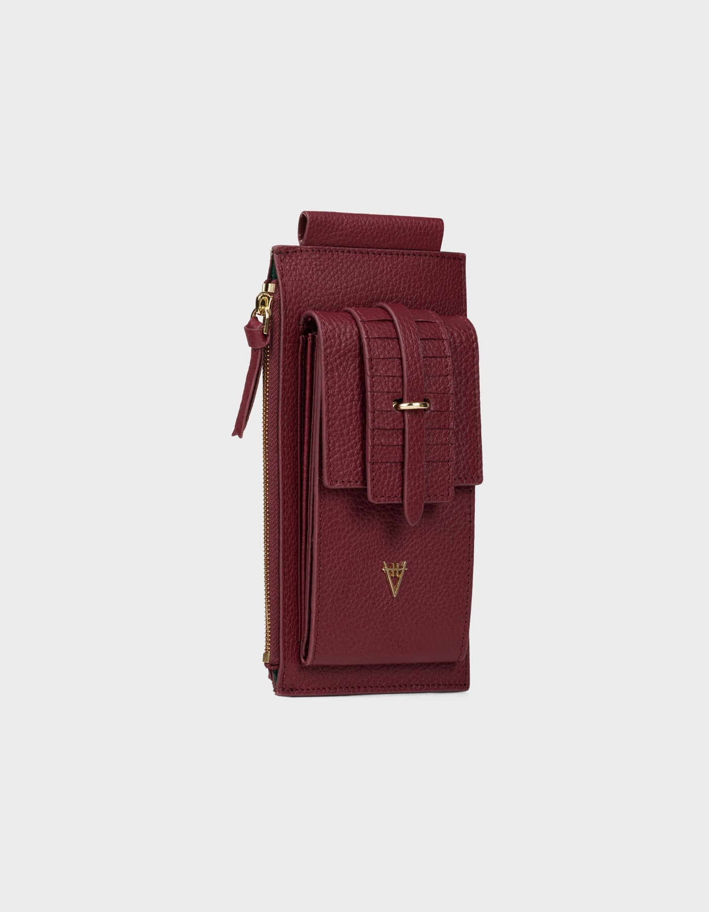 HiVa Atelier | Crossbody Phone Bag Burgundy | Her Tarza Uygun Deri Aksesuarlar