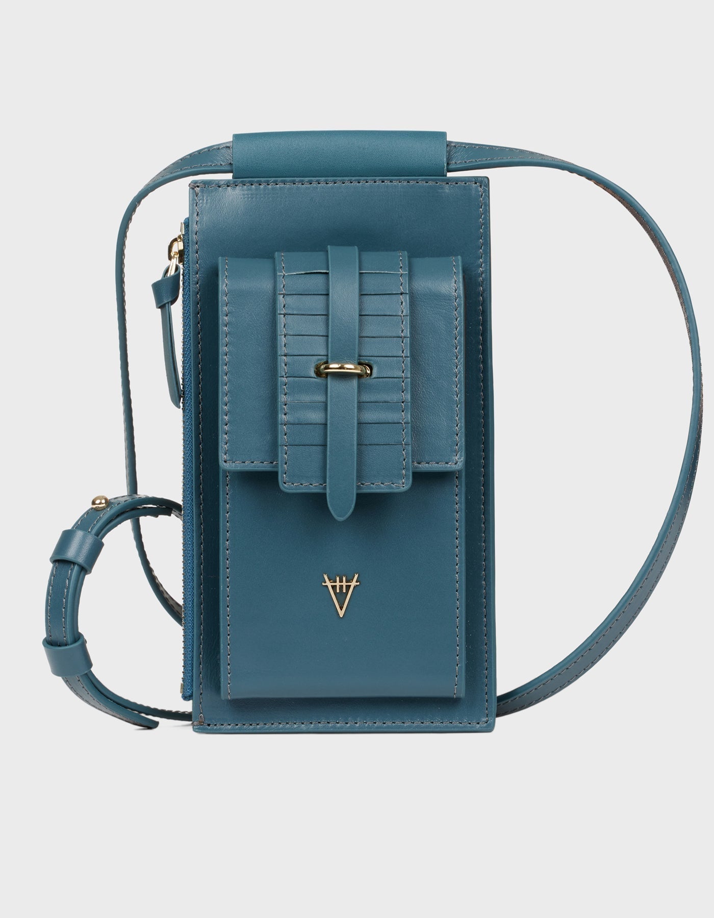 HiVa Atelier | Crossbody Phone Bag Deep Blue | Her Tarza Uygun Deri Aksesuarlar