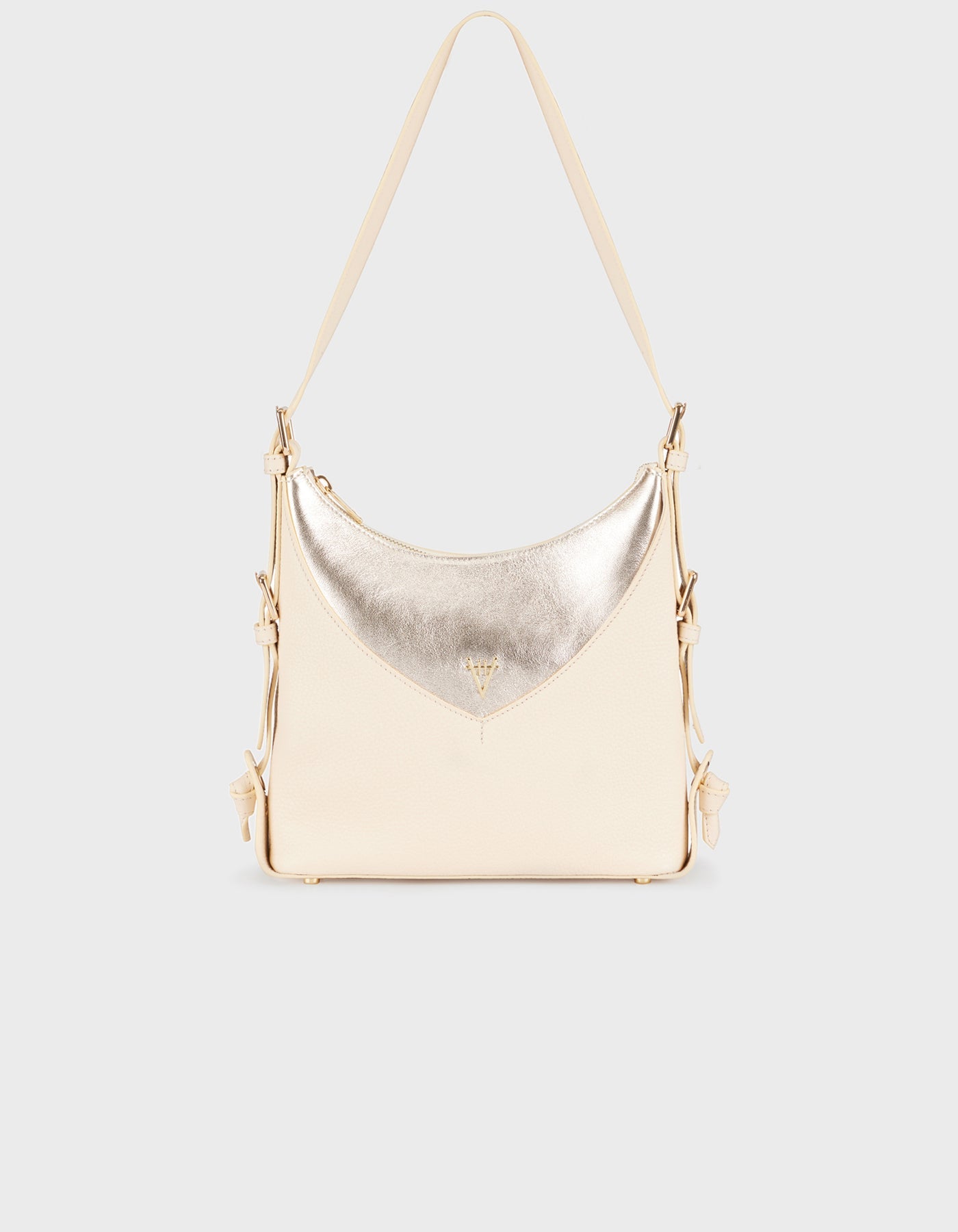 Hiva Atelier - Safari Shoulder Bag Bone & Light Gold
