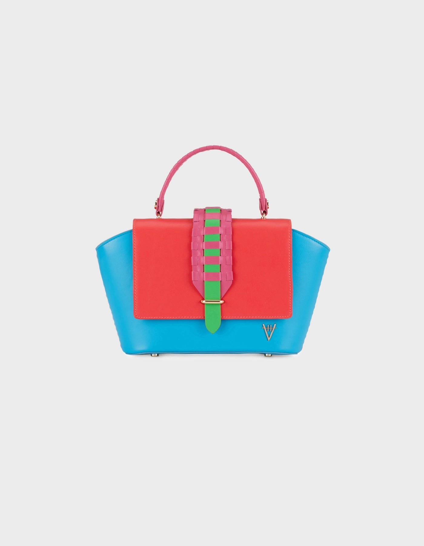 HiVa Atelier - Ventus Shoulder Bag Sky Blue & Fuchsia & Green & Coral
