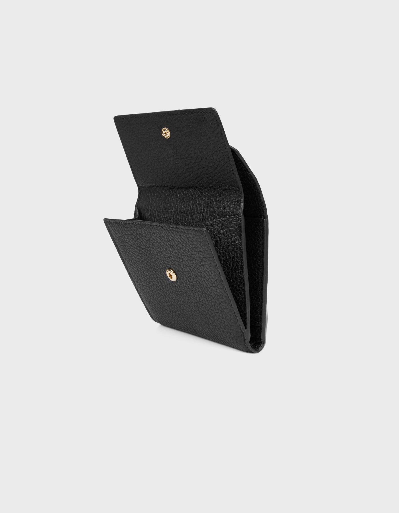 HiVa Atelier | Larus Compact Wallet Black | Her Tarza Uygun Deri Aksesuarlar
